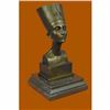 Image 4 : Miniature Signed Original Vitaleh Nefertiti Bust Egyptian Queen Bronze Classic
