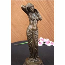Hand Crafted Original Vitaleh Nude Nymph Bronze Sculpture Hot Cast Figurine SALE
