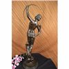 Image 4 : BRONZE DECO NUDE DIANA HUNTRESS FIGURE
