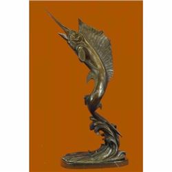 Life Size Dazzling Marlin Threatened Species Fish Marine Bronze Sculpture Figure