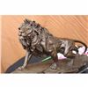 Image 5 : Lion Bronze Statue Signed by Barye