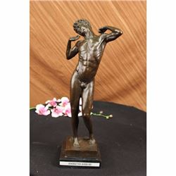 NUDE MALE SCULPTURE BRONZE STATUE
