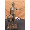 Image 1 : Signed Lange Artemis the Hellenic Goddess of Hunt Bronze Sculpture Statue
