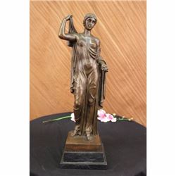 Large Nude Roman Princess W Toga Bronze Sculpture Art Deco Hot Cast Figurine