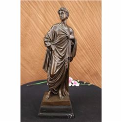 Signed Original Decarlo Royal European Man Bronze Art Deco Sculpture Statue