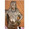 Image 5 : Signed Debut King Louis XIV Standing with Spear Bronze Marble Sculpture