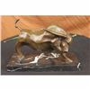 Image 1 : Signed Truffot Abstract Modern Art Bull Bronze Sculpture Marble Base Figurine