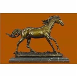 Bronze decor collectible sculpture ORIGINAL SIGNED ARABIAN HORSE BRONZE FIGURE