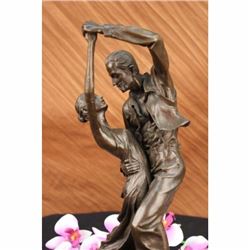 Signed Edgar Degas Tango Dancer Passion Dance Bronze Marble Sculpture Statue Art