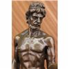 Image 3 : Bronze Sculpture Nude Roman Man Standing with Bird Eagle Falcon Bronze Statue