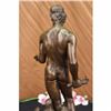 Image 5 : Bronze Sculpture Nude Roman Man Standing with Bird Eagle Falcon Bronze Statue