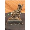 Image 4 : SIGNED ORIGINAL BRONZE SCULPTURE RARE ART DECO STATUE ON MARBLE BASE FIGURINE