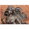 Image 5 : SIGNED ORIGINAL BRONZE SCULPTURE RARE ART DECO STATUE ON MARBLE BASE FIGURINE