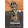 Image 1 : Signed Original Milo Victorian Beauty Sitting Bronze Sculpture Marble Figurine
