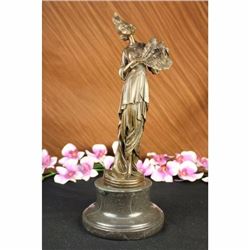 MILO BRONZE SCULPTURE  FEATHER GOWN STATUE ART
