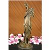 Image 2 : MILO BRONZE SCULPTURE  FEATHER GOWN STATUE ART