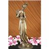 Image 3 : MILO BRONZE SCULPTURE  FEATHER GOWN STATUE ART