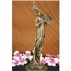 Image 4 : MILO BRONZE SCULPTURE  FEATHER GOWN STATUE ART