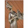 Image 5 : MILO BRONZE SCULPTURE  FEATHER GOWN STATUE ART