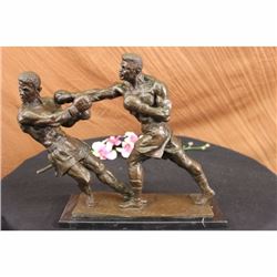 Muhammad Ali and Sonny Liston Second Round Fight Boxing Boxer Bronze Sculpture