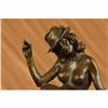 Image 5 : Signed Original Vitaleh Burlesque Dancer with Hat and Cigar Bronze Sculpture Art