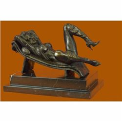 Erotic Nude Collectible Art Sexy Vixen Signed Original Alonzo Bronze Sculpture