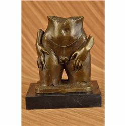 Collector Edition Abstract Nude Female Torso title No Mans Land Bronze Figurine