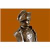 Image 5 : CLASSIC NAPOLEON BONAPARTE BRONZE BUST SCULPTURE GREEN MARBLE BASE FIGURINE GIFT