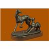 Image 2 : Pj Mene (1810-1879) two Greyhounds Playing Argente And Dore bronze statue Sale