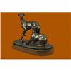 Image 4 : Pj Mene (1810-1879) two Greyhounds Playing Argente And Dore bronze statue Sale