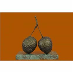A Tribute to Gia Cometti Strawberry and Walking Man Bronze Sculpture Figurine