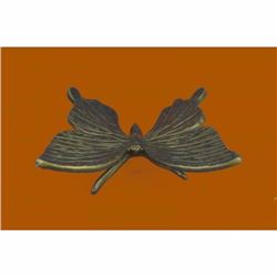 Little Butterfly Pure 100% Bronze Sculpture Statue Figurine Figure Decor Figure