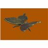 Image 2 : Little Butterfly Pure 100% Bronze Sculpture Statue Figurine Figure Decor Figure