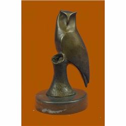 Vienna Bronze Modern Miniature Abstract Owl Bronze Sculpture Statue