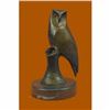 Image 1 : Vienna Bronze Modern Miniature Abstract Owl Bronze Sculpture Statue