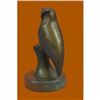 Image 2 : Vienna Bronze Modern Miniature Abstract Owl Bronze Sculpture Statue