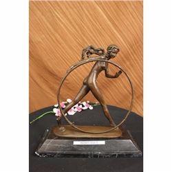 Bronze Modern Vintage Art Deco Sculpture DH Chiparus Female Dancer Metal Statue
