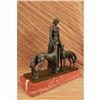 Image 2 : Hot Cast Bronze Art Deco Friends Forever Lady with Dogs Figurine Statue Chiparus