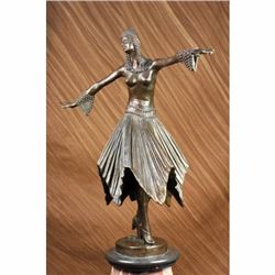 BEAUTIFUL ART DECO BRONZE DANCER SIGNED BY D.H. CHIPARUS