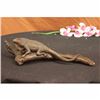 Image 1 : Bronze Iguana on Tree Branch Sculpture