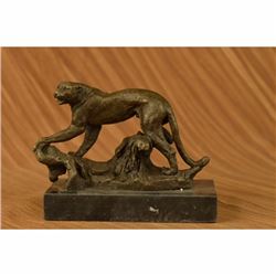 Statue Sculpture Cheetah Wildlife Art Deco Style Art Nouveau Style Bronze Decor
