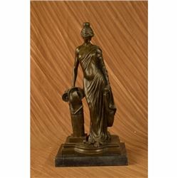 Signed Original Dino Decarlo Greek Philospher Bronze Sculpture Art Nouveau Deco