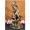 Image 4 : Signed Mercie Gorgeous Nude Model posing for Camera Bronze Sculpture Statue