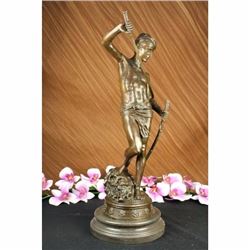 Nude Male Bronze Sculpture Statue Figure David Marble Hot Cast Figurine