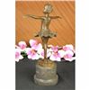 Image 3 : Signed Preiss Little Girl Child Ballerina Bronze Marble Statue Sculpture