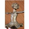 Image 5 : Signed Preiss Little Girl Child Ballerina Bronze Marble Statue Sculpture
