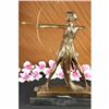 Image 3 : Signed 100% BRONZE DECO NUDE DIANA HUNTRESS FIGURINE FREE SHIPPING SCULPTURE