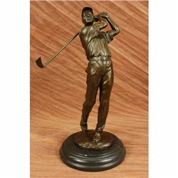 Golfer Golf Bronze Marble Statue Club Trophy Tournament PGA Art Birthday Gift