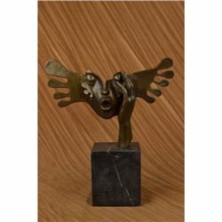 LE MASQUE ART MODERNE S DALI SCULPTURE BRONZE 12 LBS MODERN ART FIGURINE FIGURE