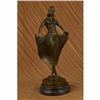 Image 1 : GIA CHIPARUS SOLID BRONZE SCULPTURE. ABSTRACT ART DECO NOUVEAU FIGURINE DALI ART
